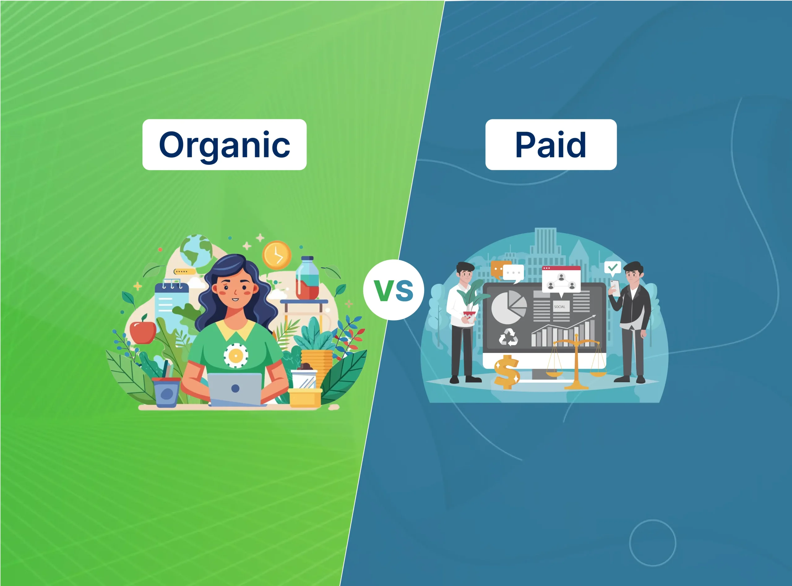 Comparing organic vs paid marketing